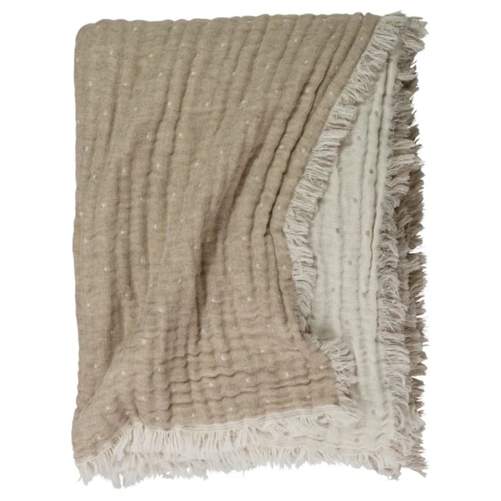 Johanna Howard Cozi Throw Taupe / Natural